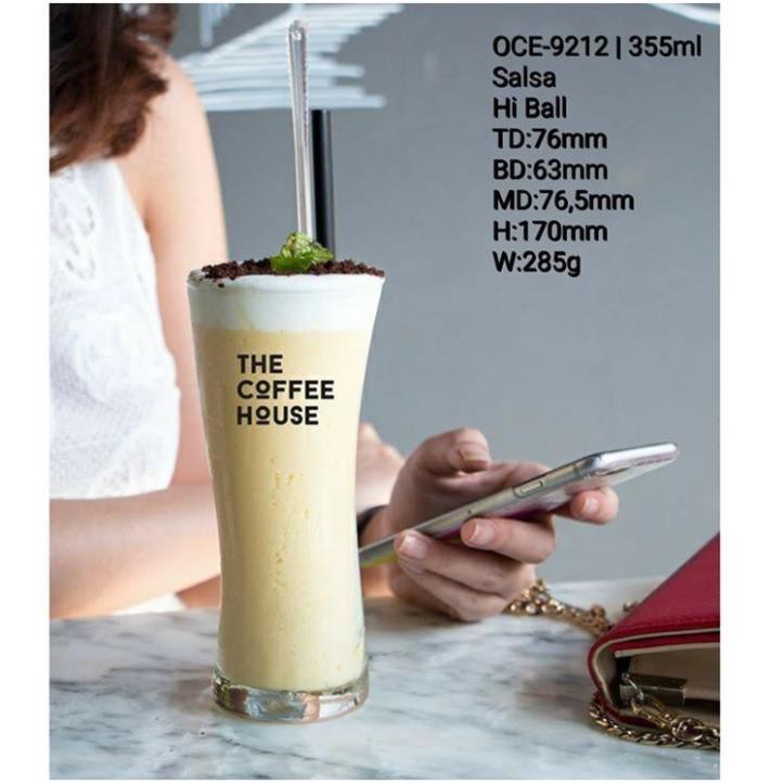 [Chính hãng Ocean] Bộ 6 ly cốc sinh tố Ocean Hi Ball B19212 - 355ml (6 chiếc/bộ)
