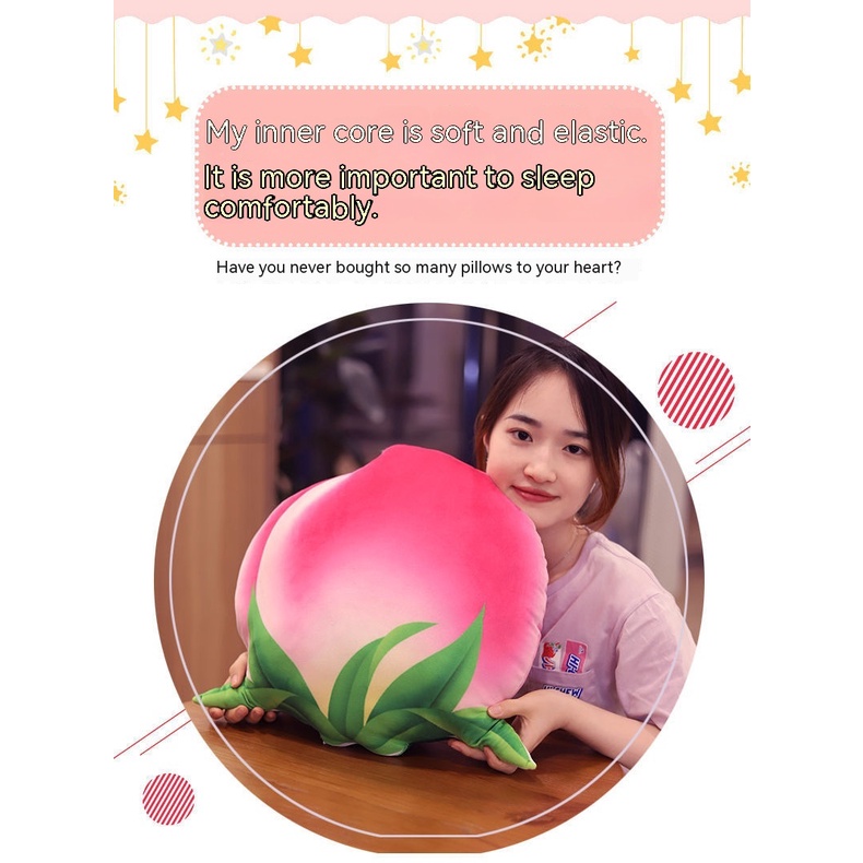 Gối Nhồi Bông Hình Trái Đào Ngộ Nghĩnh Đáng Yêu