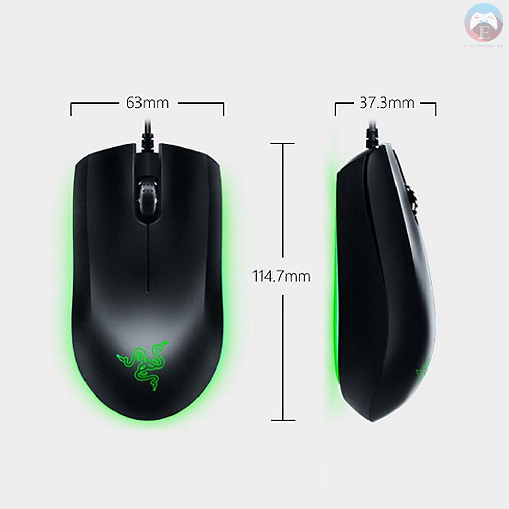 Ĕ  Razer Abyssus Essential Optical Gaming Mouse w/True 7200 DPI Optical Sensor/3 Hyperesponse Buttons Powered by Razer Chroma Ambidextrous Ergonomic Wired Computer Mice for Windows PC Gamers