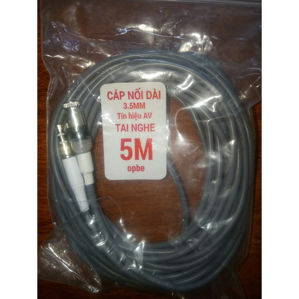 Dây loa nối dài 3.5mm tín hiệu AV-tai nghe loại tốt - Xám