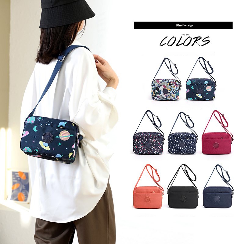 Túi Xách Vải Nhiều Ngăn Cỡ Lớn In Họa Tiết Xinh Xắn Cho Nữ