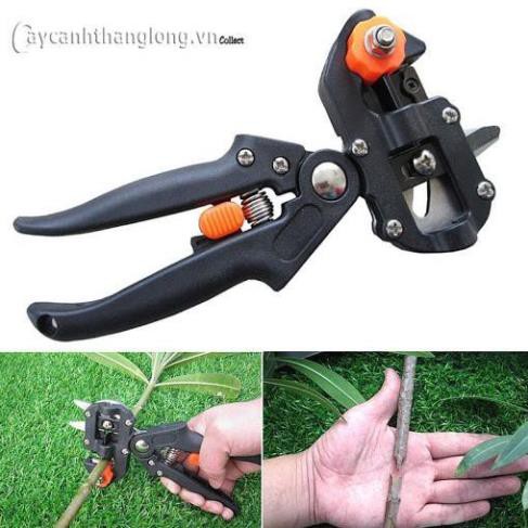 Kéo ghép cành đa năng chuyên dụng tặng 2 lưỡi cắt và trụ đỡ thay thế (màu đen)-thép tốt
