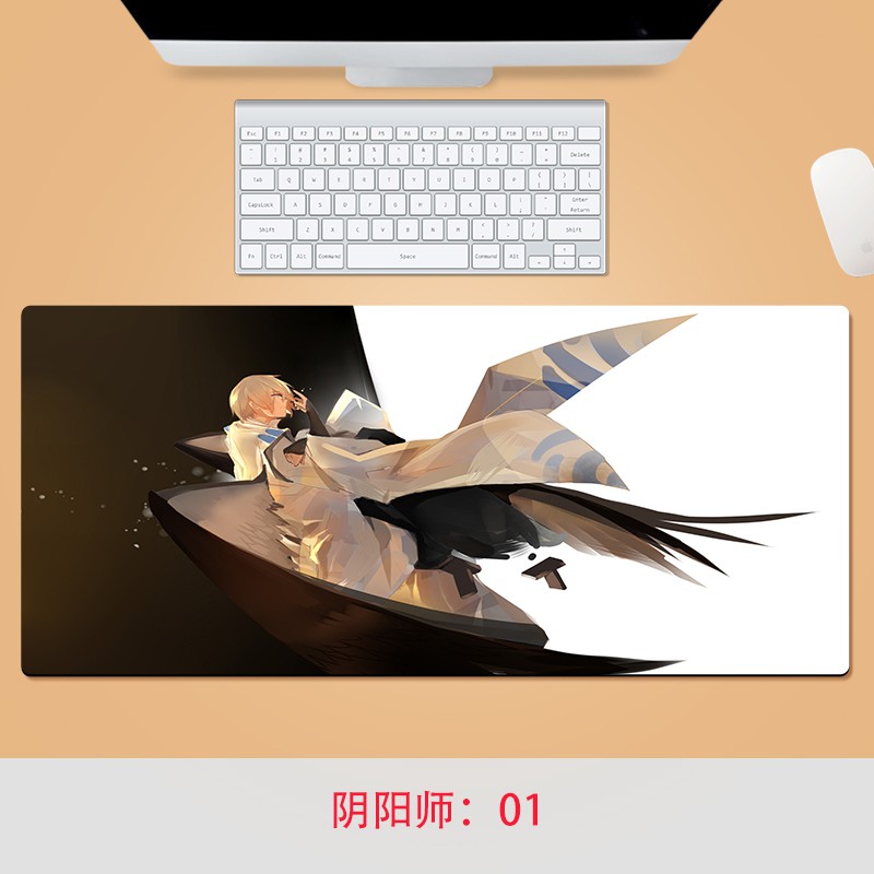 Tấm lót chuột và bàn phím chơi game in hình anime onmyoji hai chiều sáng tạo