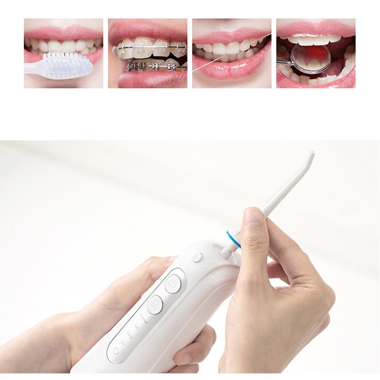Máy Tăm Nước Cầm Tay Aquapulse A800 Chế Độ DIY Mode, 4 Đầu Tăm, Bình Nước 300ml
