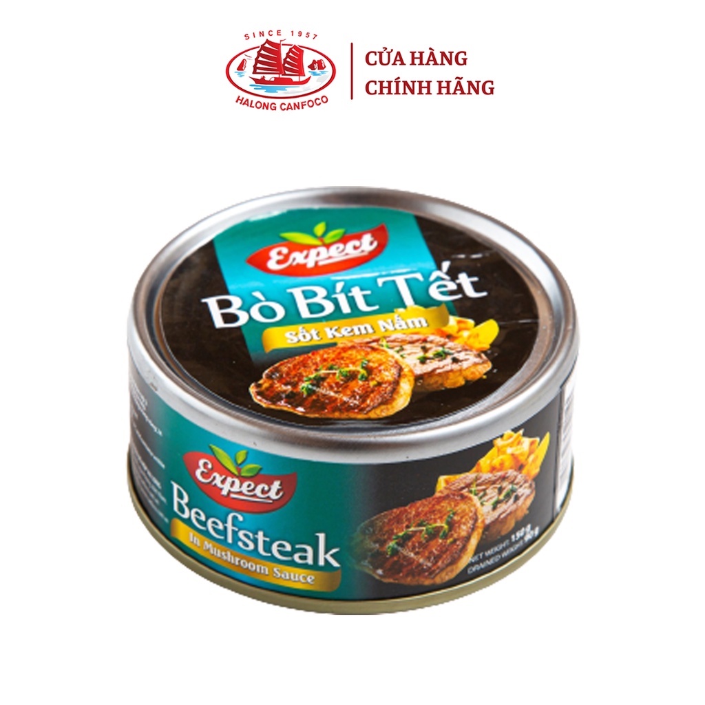 Bò Bít Tết Sốt Kem Nấm 150g Đồ Hộp Hạ Long