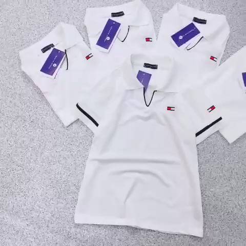 Áo Polo Nữ Cổ V Phối Viền Đen Trắng Chất Vải Poli Mềm Mịn Mát Thấm Hút Mồ Hôi Minxinh Shop | BigBuy360 - bigbuy360.vn