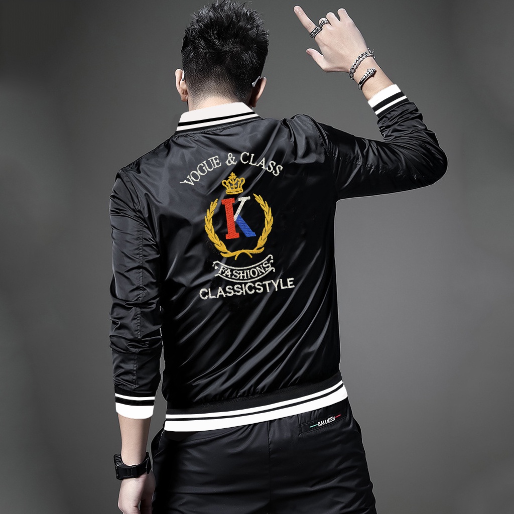 Áo bomber unisex chất dù 2 lớp không bong tróc chất vải mịn không xù (màu đen, kem), cam kết hình ảnh thật