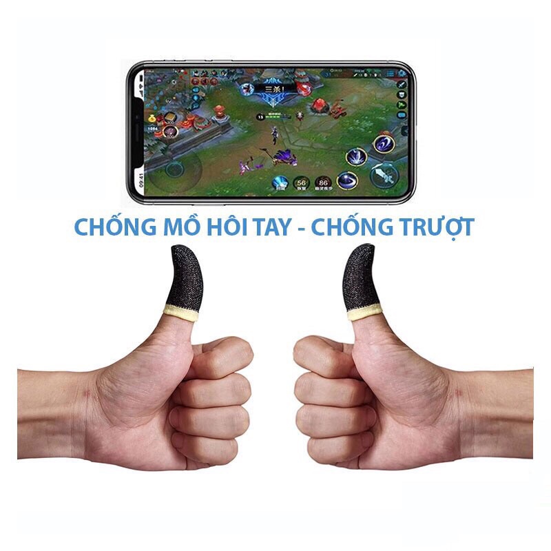 Bộ 2 bao tay chơi game chuyên dụng, bao tay chơi game mobile chống ra mồ hôi tay