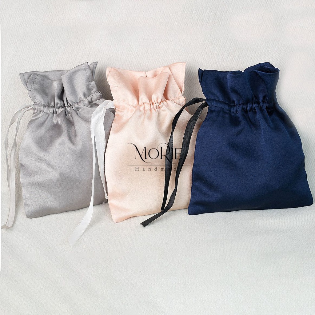 Túi Vải Lụa Đựng Khẩu Trang, Mỹ Phẩm, Phụ Kiện Cao Cấp 100% Mulberry Thiên Nhiên Thời Trang