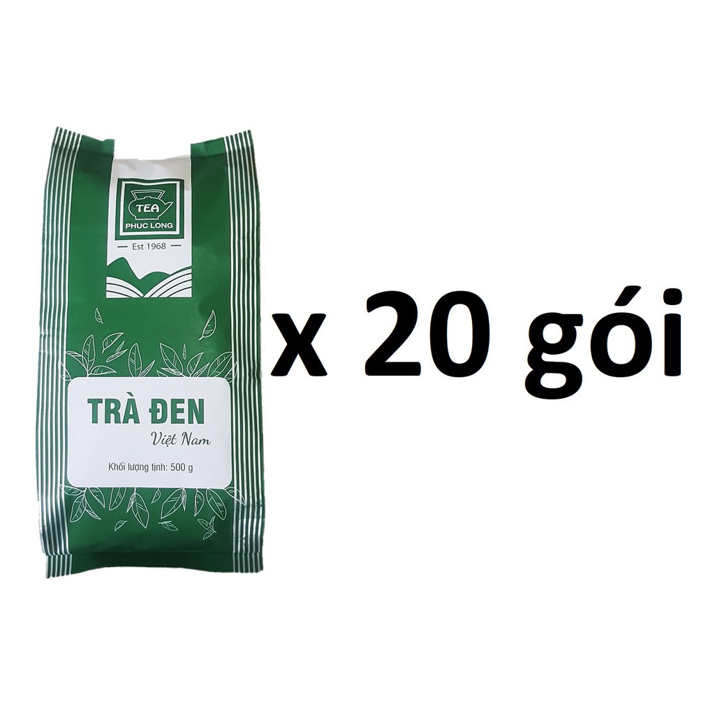 1 thùng (10kg) trà đen Phúc Long 500g (20 gói x 500g/gói)