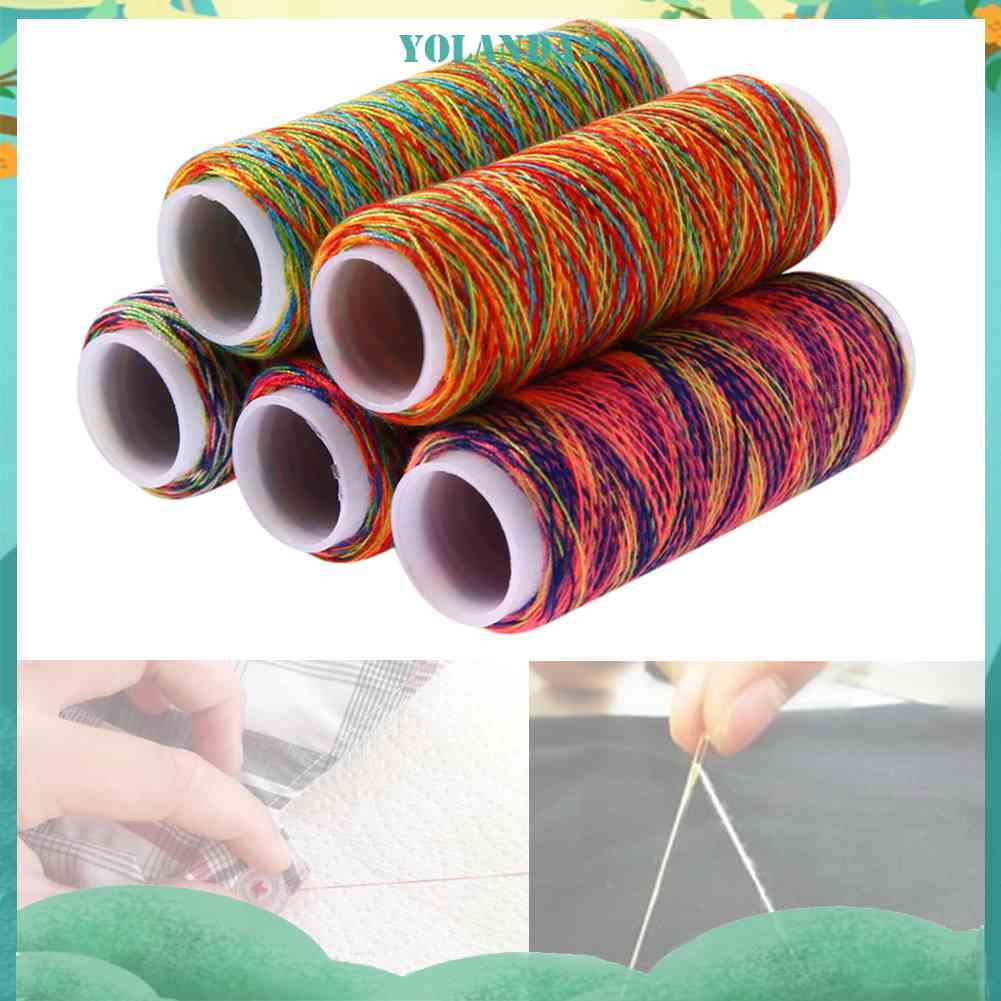 Set 5 Cuộn Chỉ Thêu Nhiều Màu Sắc