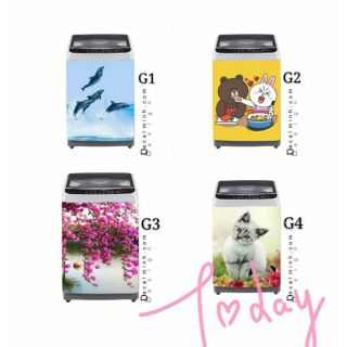 Decal tem dán máy giặt cao cấp 3D - chọn mẫu