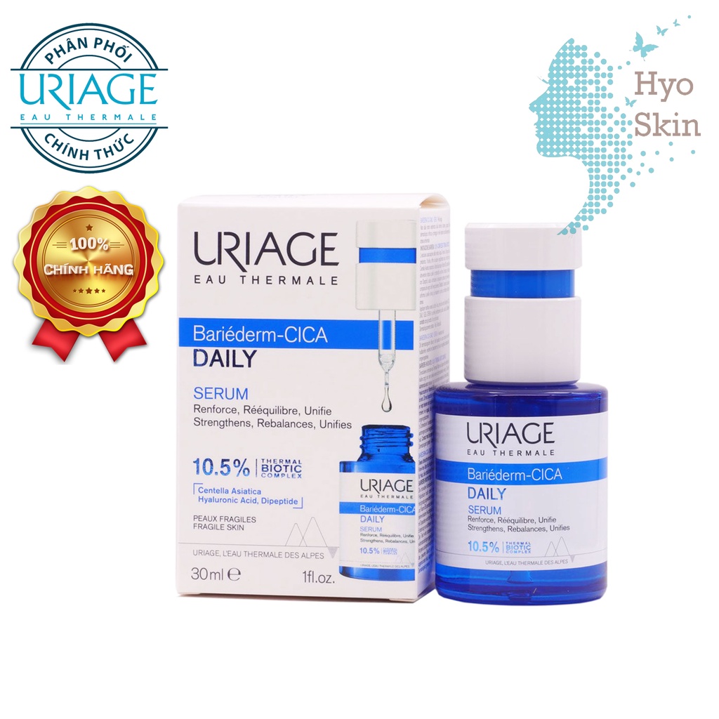 Serum Làm Dịu, Làm Lành Và Phục Hồi Da Tổn Thương Hằng Ngày URIAGE BARIEDERM-CICA DAILY SERUM 30ml