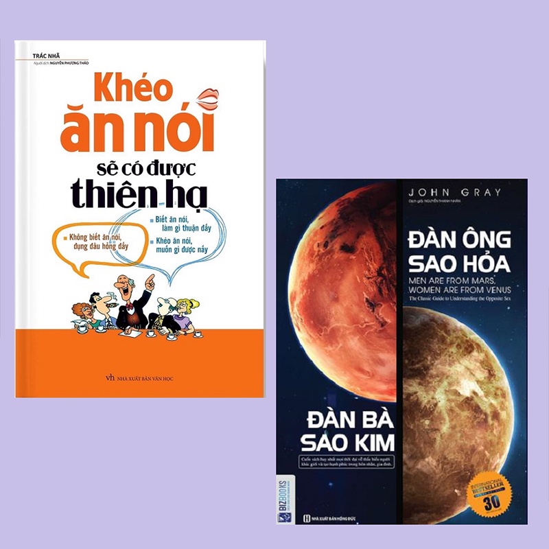 Sách - Combo Đàn ông sao hỏa, đàn bà sao kim + Khéo ăn nói sẽ có được thiên hạ