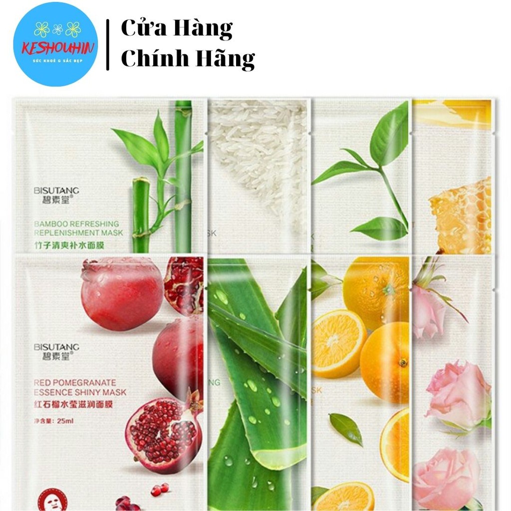 Mặt Nạ Trái Cây Rainbow Bisutang 8 Vị Dưỡng Trắng, Dưỡng Ẩm, Dưỡng Da Mụn Mask Nội Địa Trung Chính Hãng