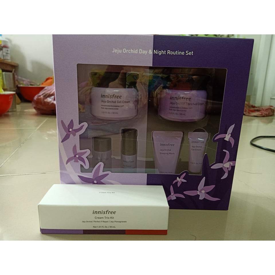 [Innisfree] Bộ sản phẩm ngăn ngừa lão hóa hoa lan tím Jeju Orchid Day & Night Routine