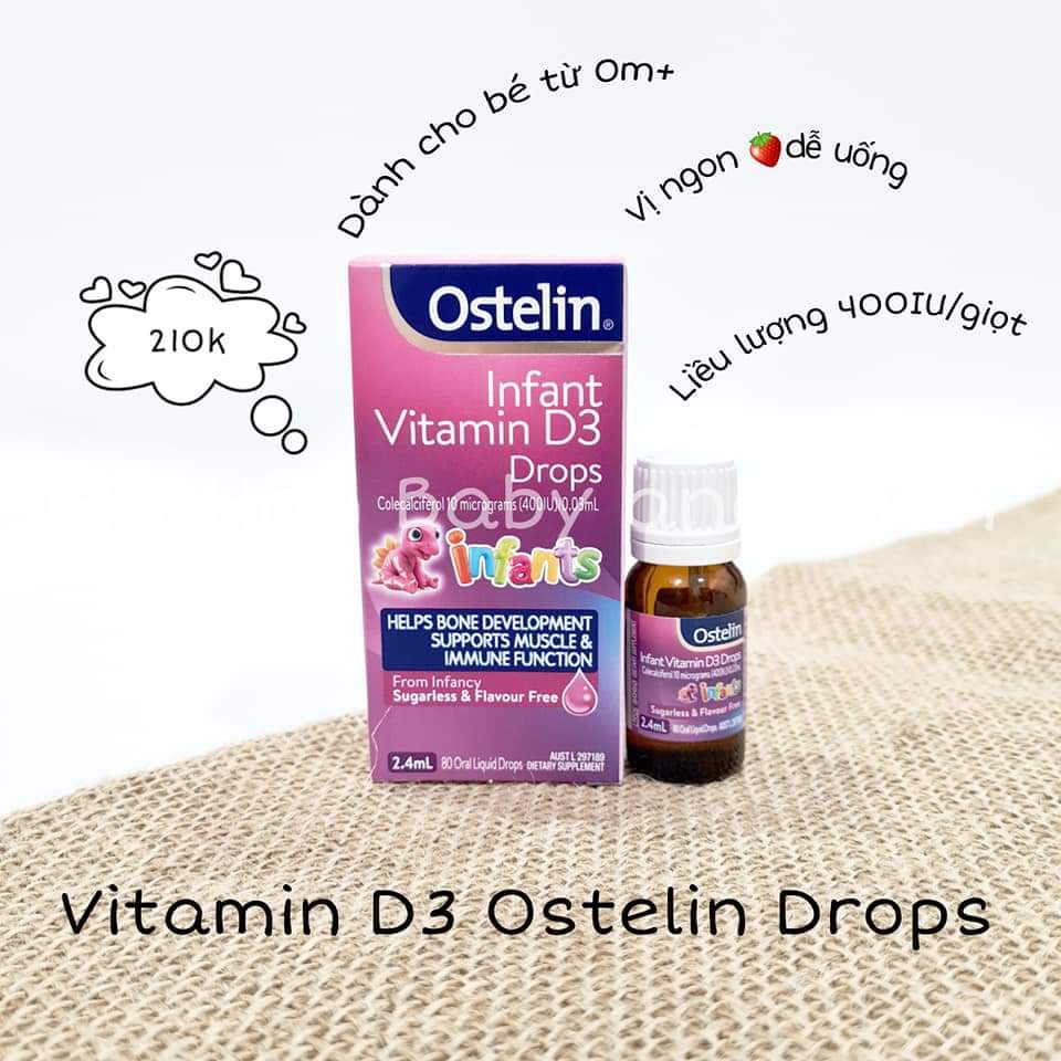 Ostelin Infant Vitamin D3 s - Bổ Sung Vitamin D Cho Bé Dạng Nhỏ Giọt
