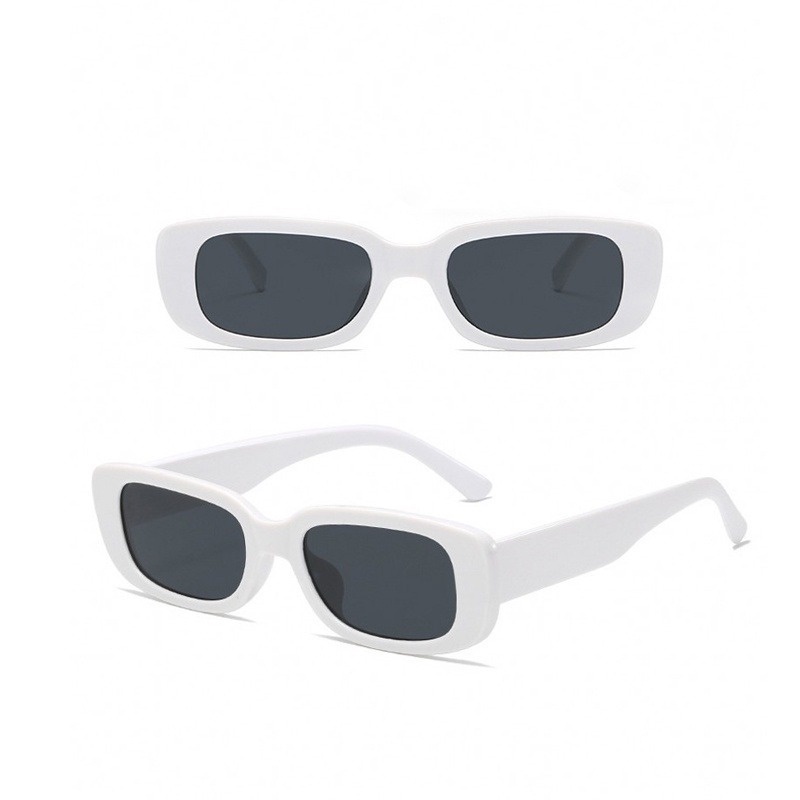 Kính mát gọng chữ nhật màu đen phong cách vintage thời trang sành điệu