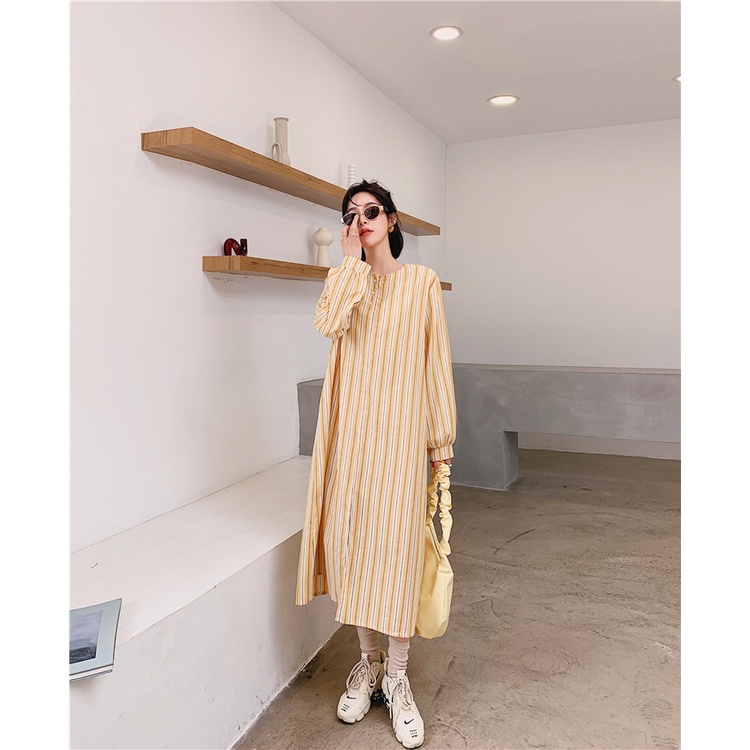 Váy Suông Đầm Suông A2400 set váy soc vàng+ gile be
