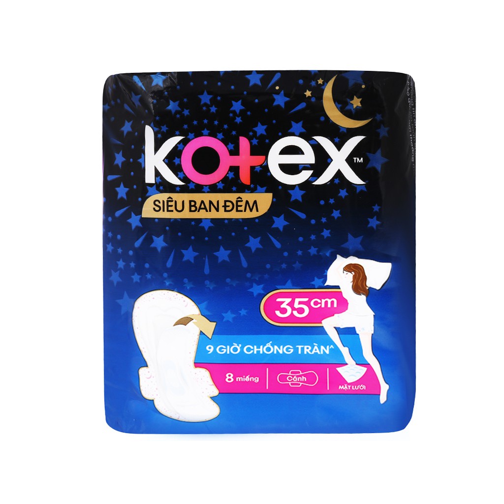 Băng vệ sinh ban đêm Kotex Style khô thoáng 35cm (8 miếng)