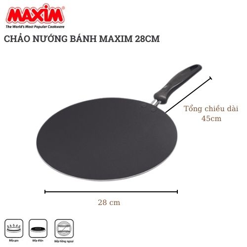 Chảo nướng bánh chống dính nhập khẩu cao cấp 28cm - làm bánh tráng, bánh pancake, bánh creep...