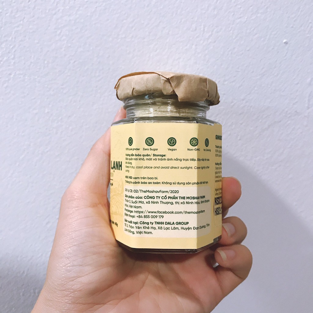Bột gừng sấy lạnh The Moshav Farm - 40gr