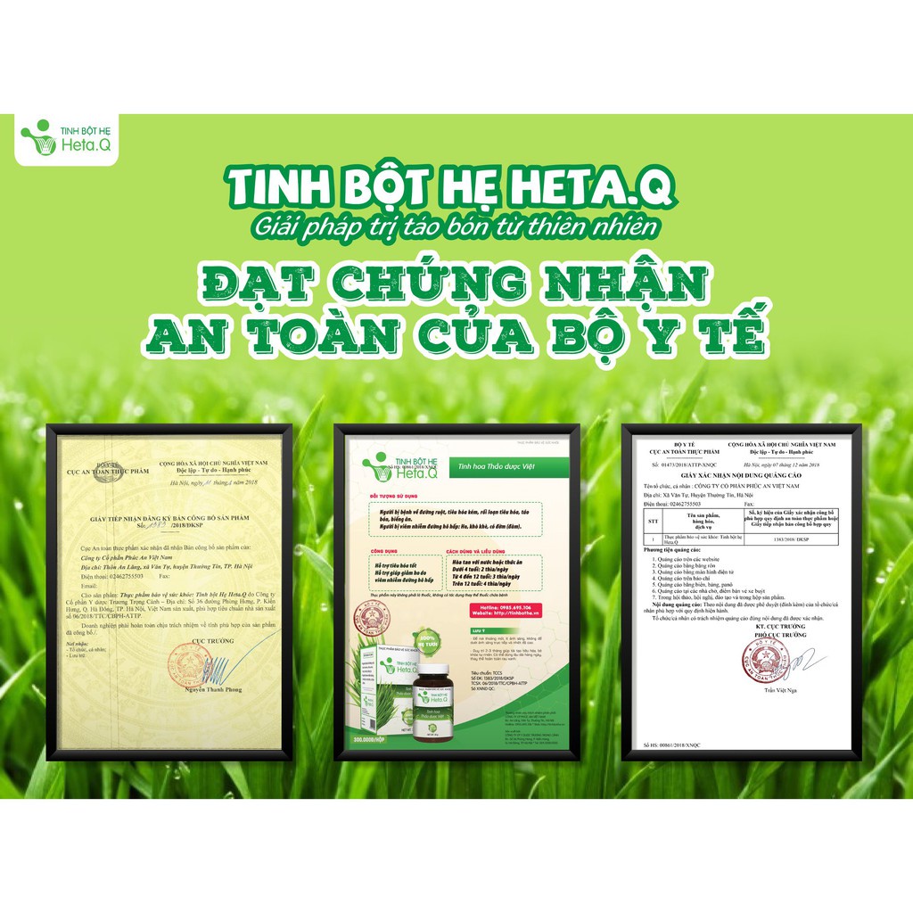 Tinh Bột Hẹ Heta.Q - Hỗ trợ dứt điểm táo bón, biếng ăn ở trẻ nhỏ