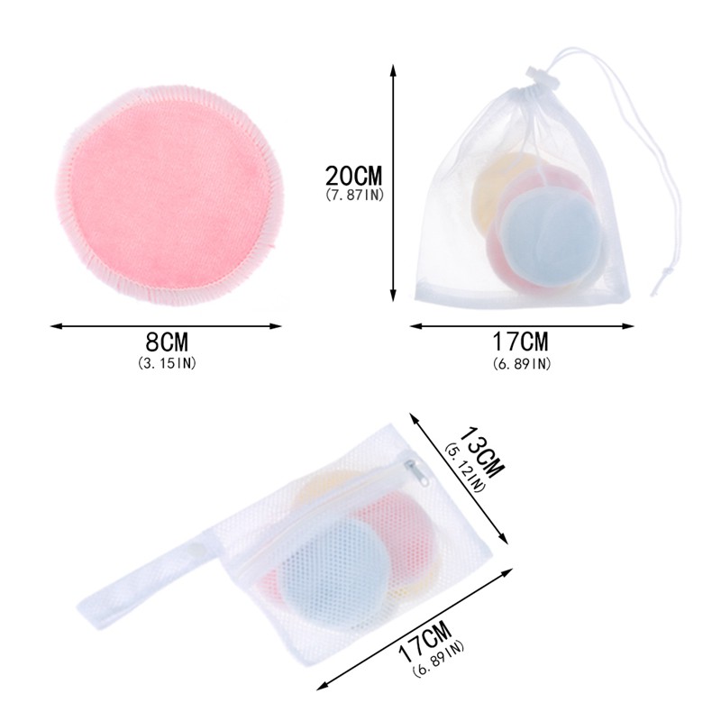 Bộ bông tẩy trang bằng sợi vải nhung tre mềm mịn giặt được & tái chế được | BigBuy360 - bigbuy360.vn