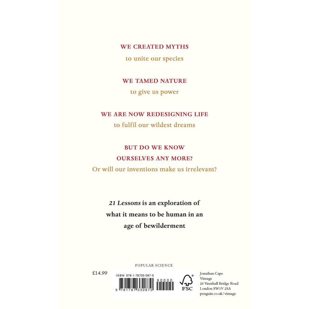 Sách Ngoại văn: 21 Lessons For The 21st Century