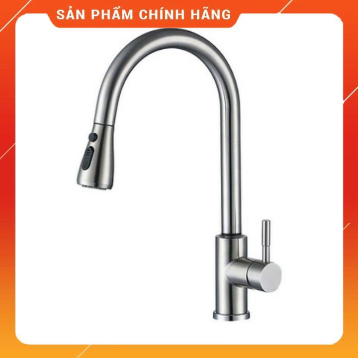 [BỀN BỈ] Vòi Rửa Bát Nóng Lạnh Dây Rút inox 304 nặng 1.7kg