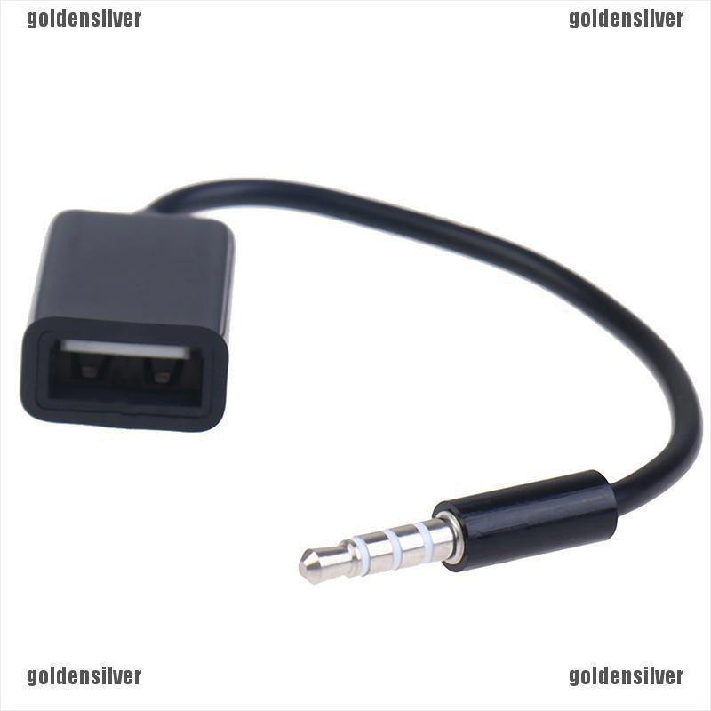 Cáp Chuyển Đổi Âm Thanh AUX Giắc Cắm 3.5mm Sang Cổng USB 2.0 Chuyên Dụng Cho Xe Hơi