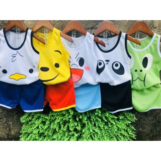 Sét 5 bộ sát nách hình gấu cotton