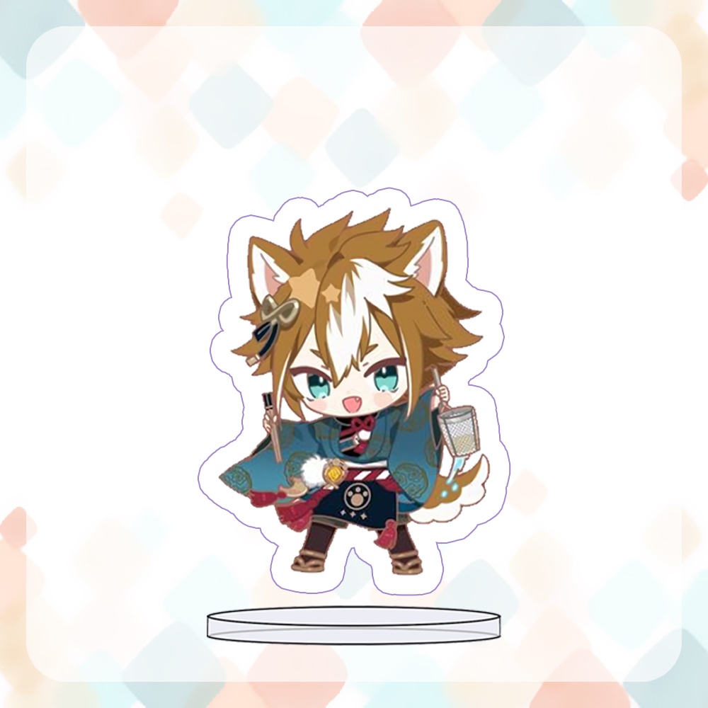 Standee mini in hình GENSHIN IMPACT x SWEET PARADISE INAZUMA + TAI THÚ mica trong acrylic game chibi