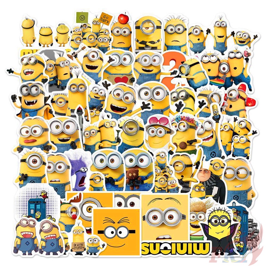 100Pcs/Set ❉ Minions Series A Stickers ❉ Cartoon Movie Despicable Me Waterproof Fashion DIY Decals Doodle Stickers