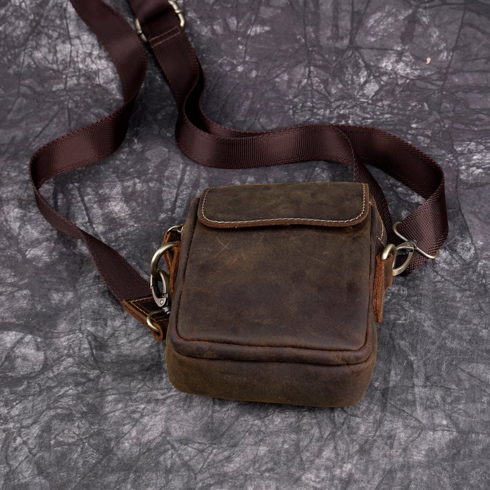 TÚI ĐEO CHÉO ĐEO HÔNG MINI DA BÒ SÁP - 363254