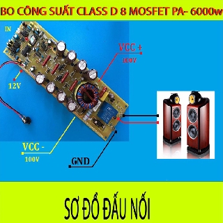 BO CÔNG SUẤT CLASS D 8 MOSFET PA- 6000w