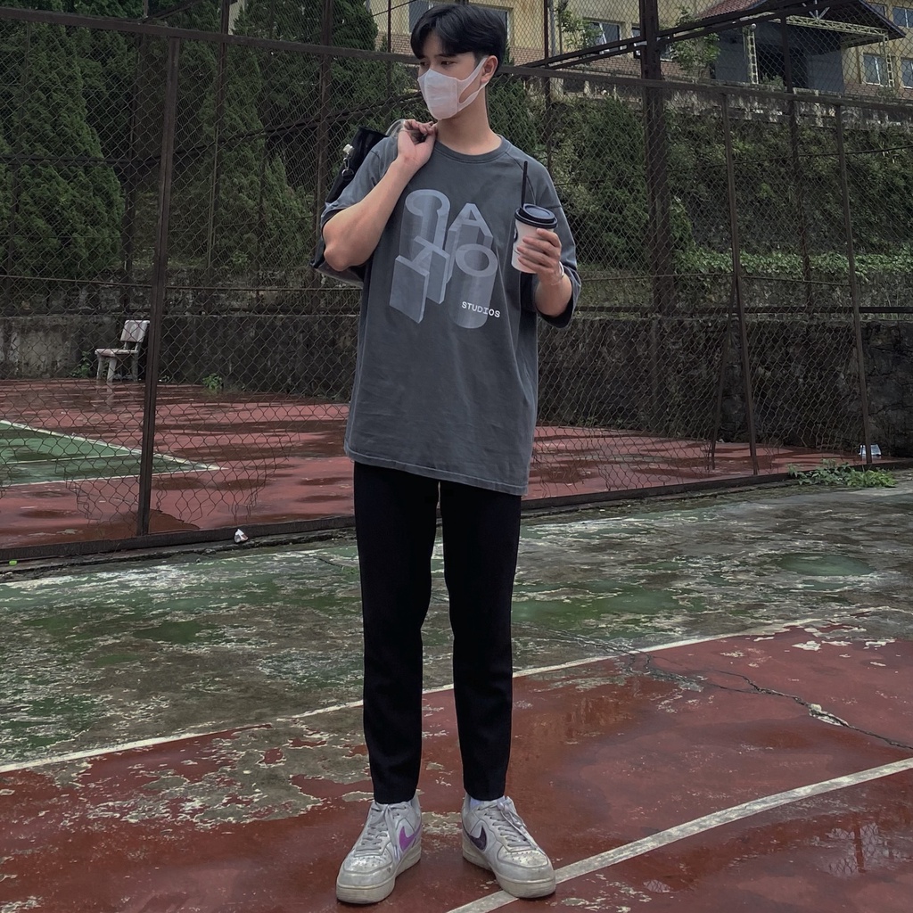 Quần vải line đen, quần tây nam Hàn Quốc dáng slimfit
