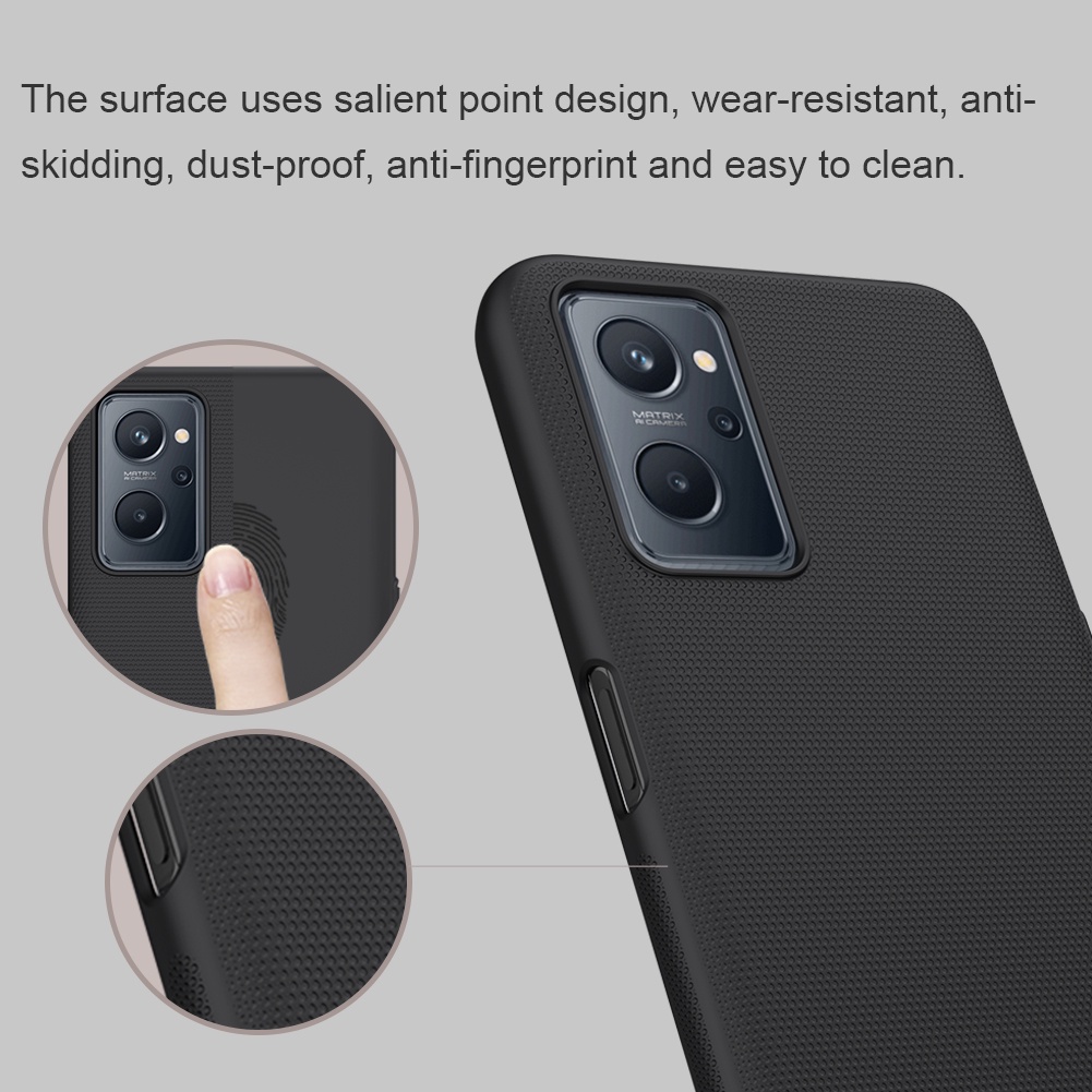 Ốp điện thoại Nillkin bằng PC cứng mặt nhám chống sốc chống dấu vân tay dành cho Realme 9i