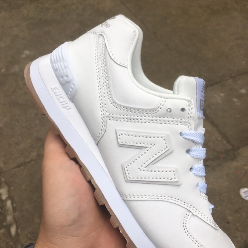 &gt;ẢNH THẬT-HÀNG THẬT&lt; Giày sneaker N 574 full trắng đế mềm dành cho nữ