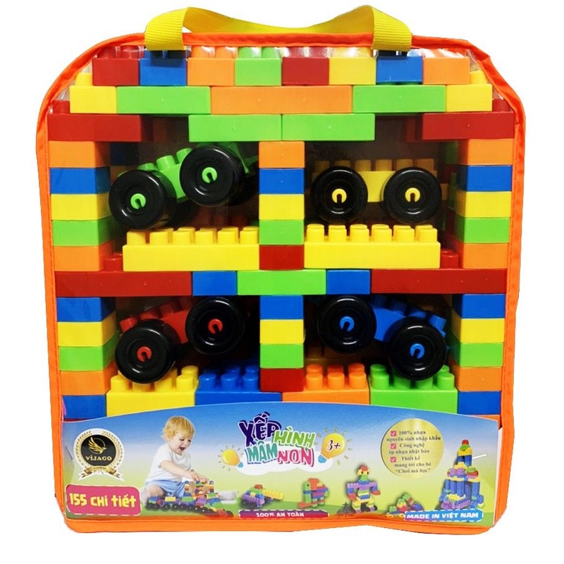 Bộ Xếp Hình Mầm Non Vijago Việt Nam - 155 Chi Tiết