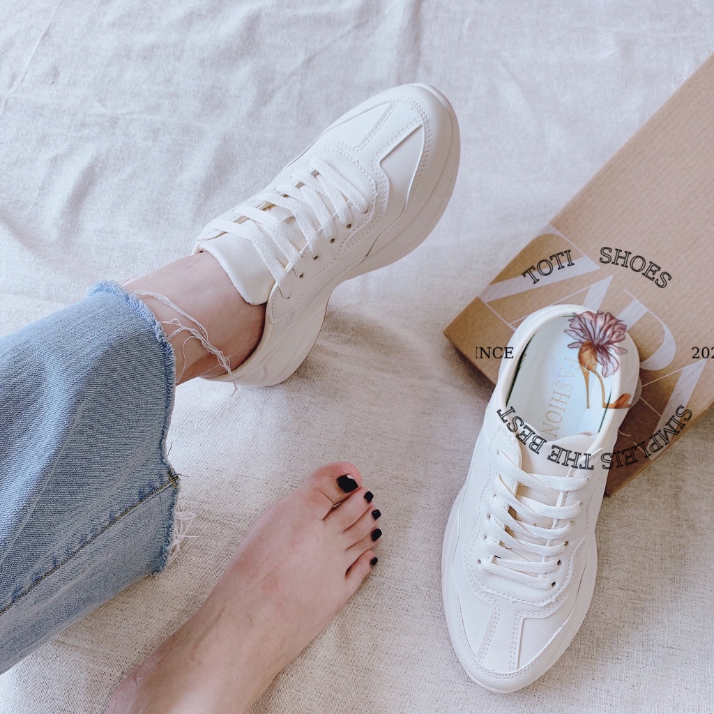 GIÀY BATA NỮ TOTIIE STORE - ĐẠP GÓT NỮ THỜI TRANG ĐẾ ĐỘN - GIÀY THỂ THAO BÍT MŨI NỮ - B2008040