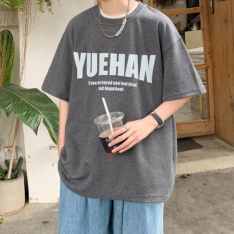 Áo Thun Tay Ngắn Dáng Rộng In Chữ Phong Cách Hip Hop Thời Trang Mùa Hè Cho Nam Và Nữ size M-8XL