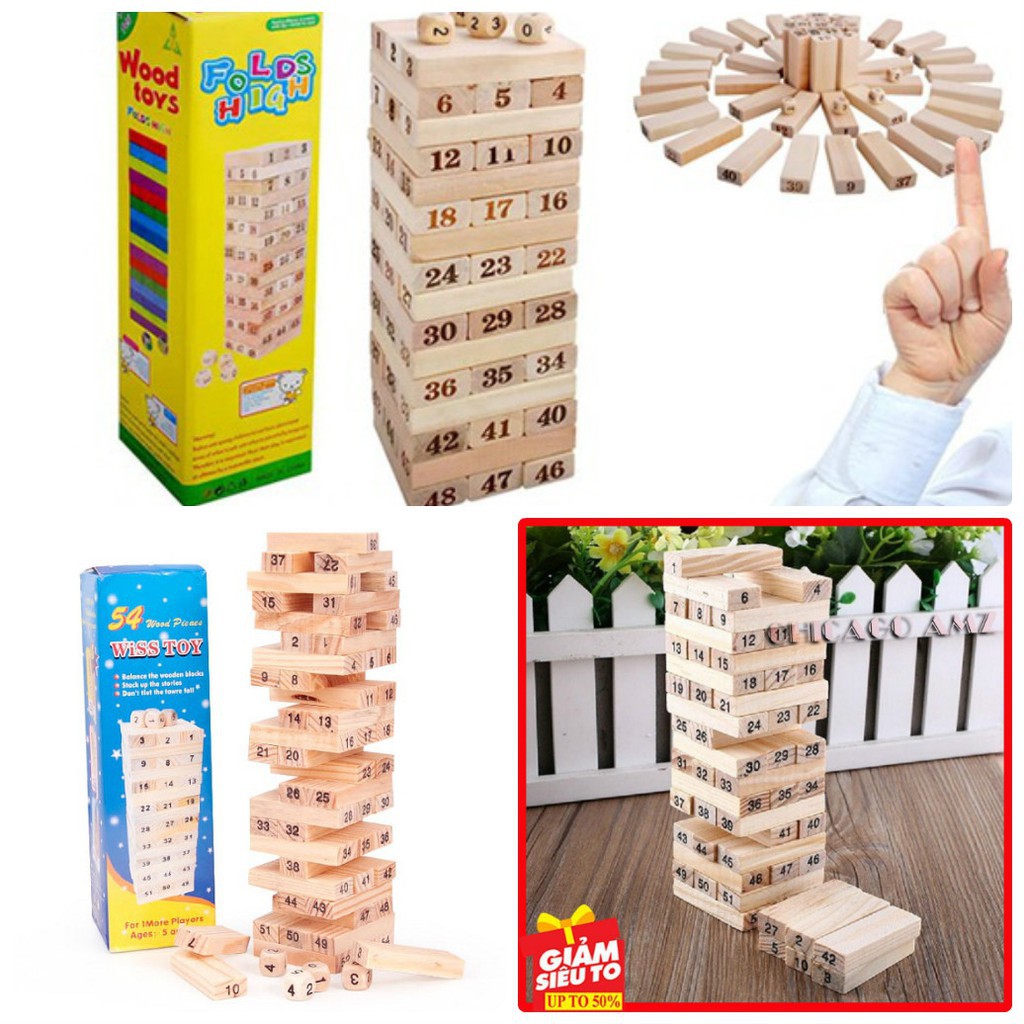 BỘ TRÒ CHƠI RÚT GỖ LỚN CHO BÉ VÀ MỌI NGƯỜI