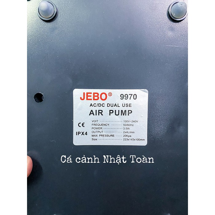 SỦI OXY TÍCH ĐIỆN JEBO 9970 CHO BỂ CÁ CẢNH