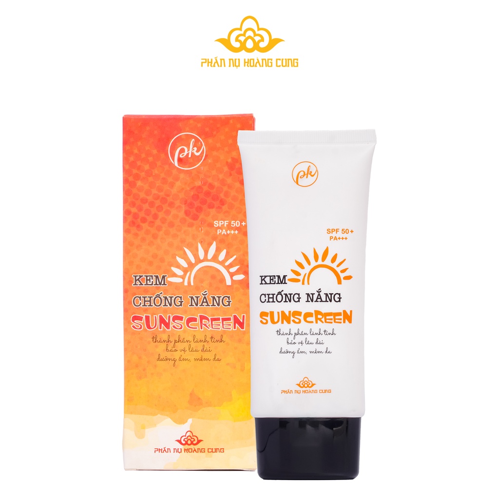 Kem Chống Nắng Vật Lý Chống Nước Dưỡng Trắng Phấn Nụ Hoàng Cung Cho Da Nhạy Cảm SPF 50 PA+++ 60g