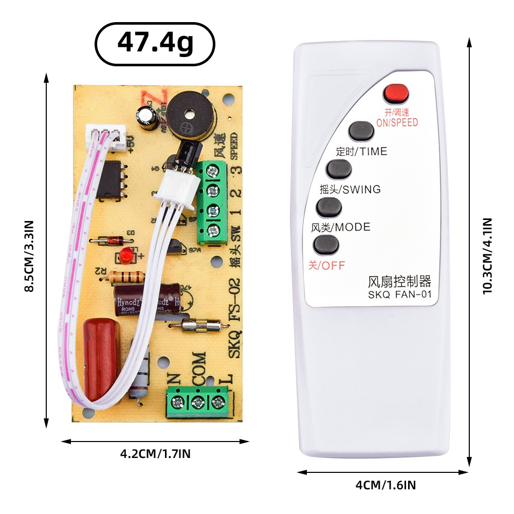 Bảng mạch quạt điện tử DIYMORE có điều khiển từ xa tự làm tiện dụng