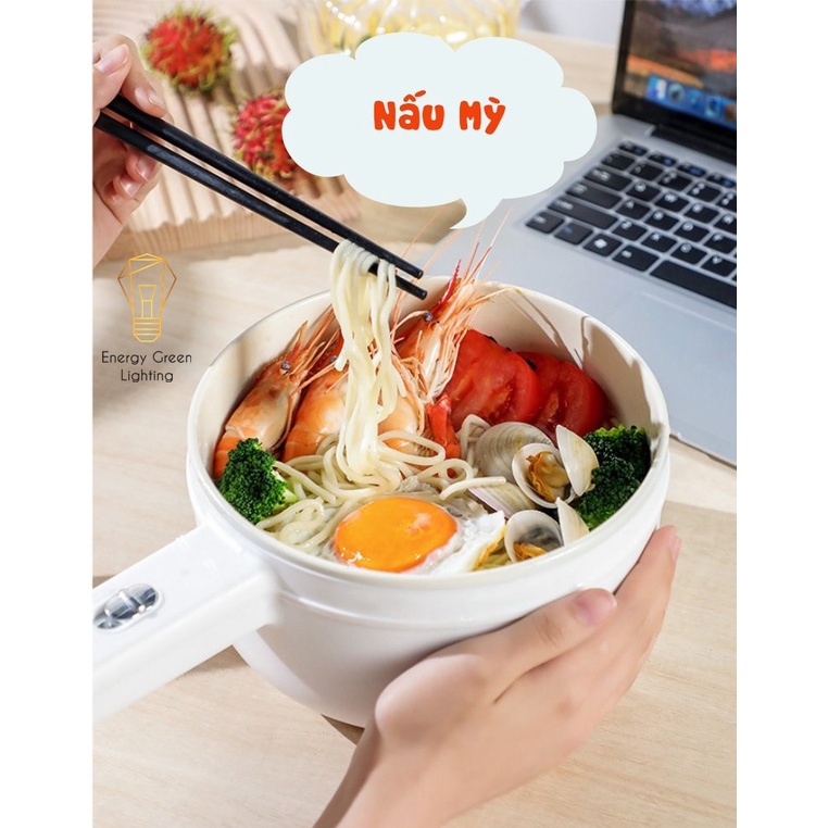 Nồi Lẩu Điện Mini Energy Green Lighting ZX-C30 - Chiên,Sào Đa Năng - Dung Tích 1.5L - Lòng Nồi Men Gốm Chống Dính
