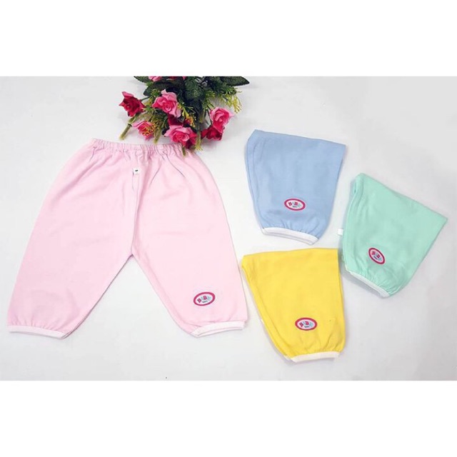 Quần dài cotton sơ sinh baby bỏn (5 chiếc)