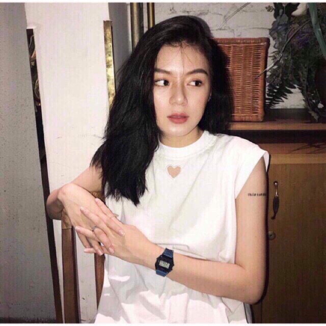 (CÓ VIDEO ẢNH THẬT) Áo croptop khoét tim siêu xinh