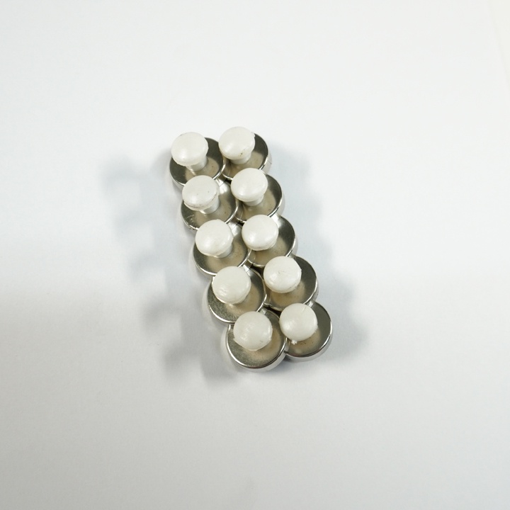Vỉ 10 Viên Nam châm bảng từ cực hít với 2 size lớn - nhỏ tùy chọn, Nam châm nhựa nhiều màu sắc hình mặt cười may mắn